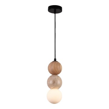 MAXLIGHT P0664 - Riippuvalaisin kaapelilla ALICE 1xG9/7W/230V, halkaisija 10 cm, musta/beige