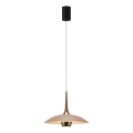 MAXLIGHT P0674 - LED-riippuvalaisin johdolla MANUKA LED/12W/230V halkaisija 28 cm kultainen/beige