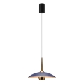 MAXLIGHT P0675 - LED-riippuvalaisin vaijerilla MANUKA LED/12W/230V halkaisija 28 cm kultainen/sininen
