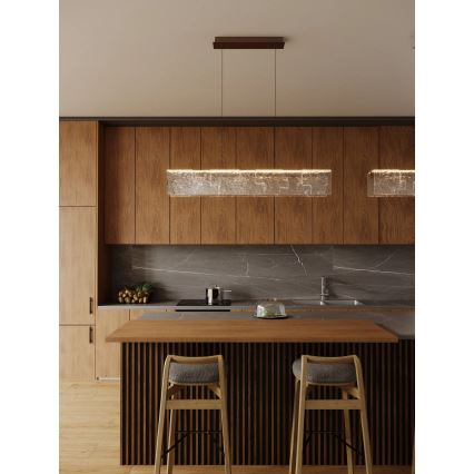 MAXLIGHT P0678 - LED-riippuvalaisin kaapelilla EVEREST LED/55W/230V ruskea