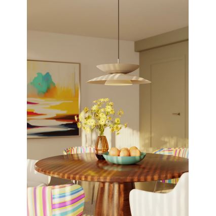 MAXLIGHT P0698 - LED-riippuvalaisin vaijerilla MAYUMI LED/12W/230V halkaisija 50 cm CRI 96 beige