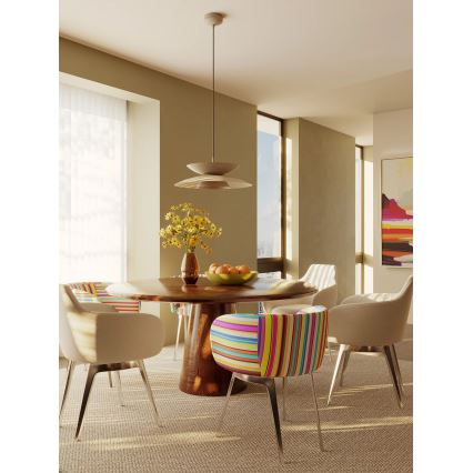 MAXLIGHT P0698 - LED-riippuvalaisin vaijerilla MAYUMI LED/12W/230V halkaisija 50 cm CRI 96 beige