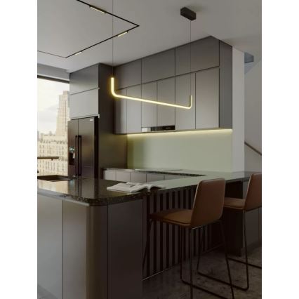 MAXLIGHT PO644 - LED-riippuvalaisin kaapelilla URUS LED/17W/230V musta