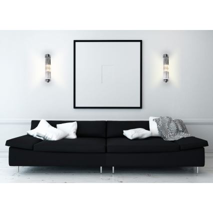 MAXLIGHT W0241 - Seinävalaisin FLORENCE 2xE14/40W/230V kiiltävä kromi