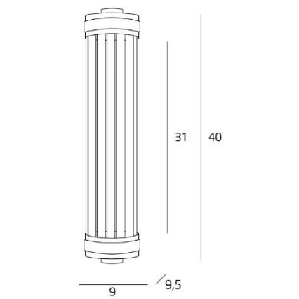 MAXLIGHT W0241 - Seinävalaisin FLORENCE 2xE14/40W/230V kiiltävä kromi