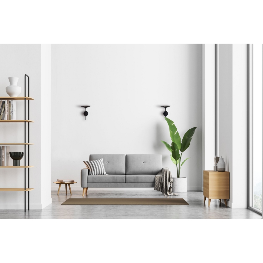 MAXLIGHT W0303 - LED-seinävalaisin HANA LED/6W/230V musta