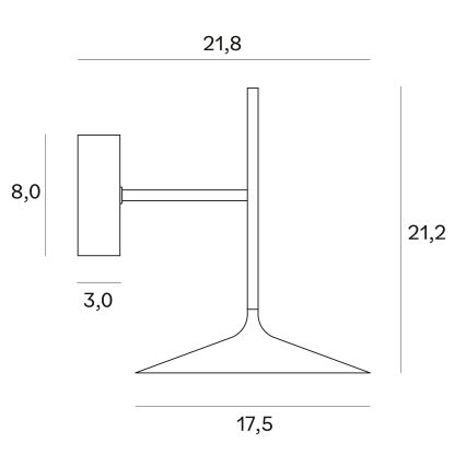 MAXLIGHT W0303 - LED-seinävalaisin HANA LED/6W/230V musta