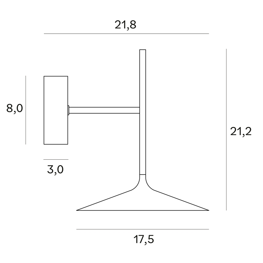 MAXLIGHT W0303 - LED-seinävalaisin HANA LED/6W/230V musta