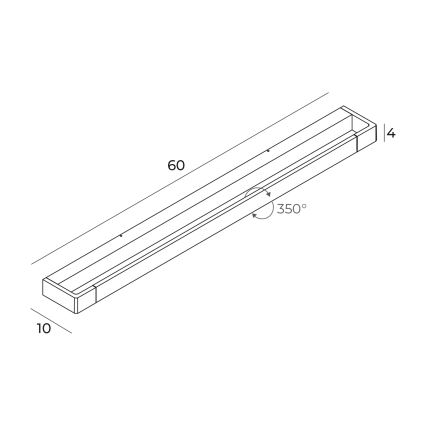 MAXLIGHT W0319 - LED-seinävalaisin kylpyhuoneeseen FLINK LED/18W/230V 60 cm IP44 kulta