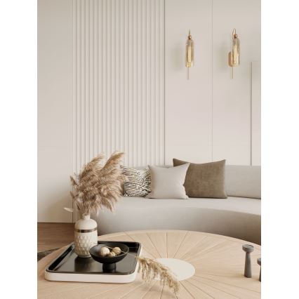 MAXLIGHT W0332 - Seinävalaisin CAMPANILA 1xE27/40W/230V messinki/beige