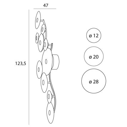 MAXLIGHT W0354 - LED-seinävalaisin ALLURE 10xLED/4,3W/230V kulta