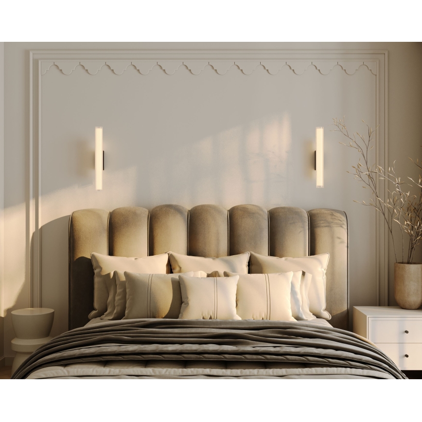 MAXLIGHT W0365 - LED-seinävalaisin kylpyhuoneeseen FAYETTE LED/12W/230V 61 cm IP44 musta