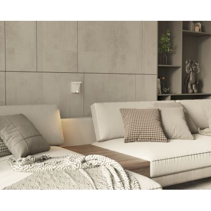 MAXLIGHT W0373 - LED-seinävalaisin langattomalla latauksella LOFER LED/7W/230V valkoinen