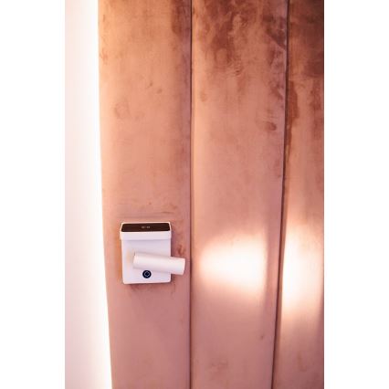 MAXLIGHT W0373 - LED-seinävalaisin langattomalla latauksella LOFER LED/7W/230V valkoinen