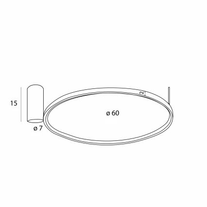MAXLIGHT W0435 - LED-kylpyhuoneen kattovalaisin VISUAL LED/22W/230V halkaisija 60 cm IP44 musta