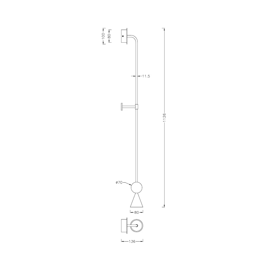 MAXLIGHT W0446 - LED-seinävalaisin BINGO LED/8W/230V CRI 92 musta/vihreä