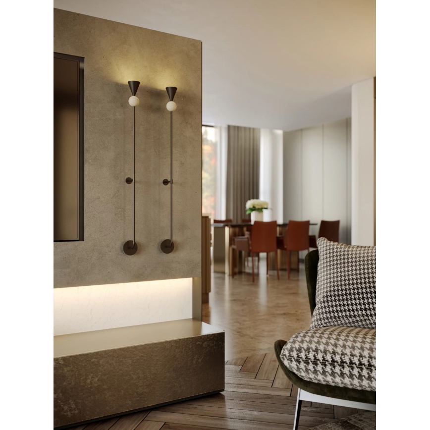 MAXLIGHT W0447 - LED Seinävalaisin BINGO LED/8W/230V CRI 92 musta/beige