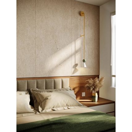 MAXLIGHT W0448 - LED Seinävalaisin BINGO LED/8W/230V CRI 92 kultainen/vihreä