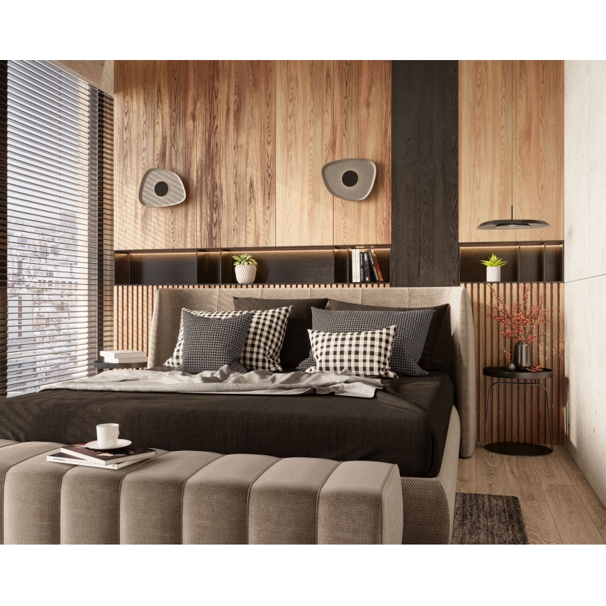 MAXLIGHT W0558 - LED-seinävalaisin DEUX LED/5W/230V musta