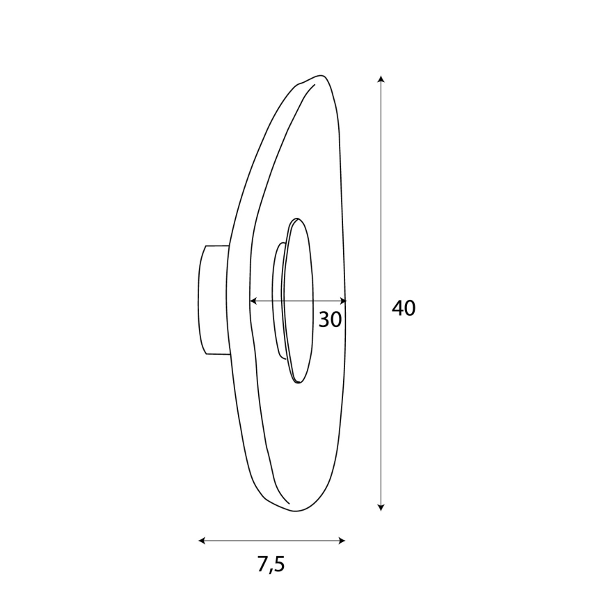 MAXLIGHT W0558 - LED-seinävalaisin DEUX LED/5W/230V musta