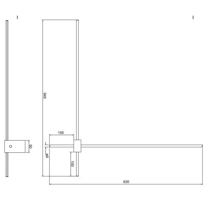Maytoni C070WL-L12GB3K - LED-seinävalaisin PARS LED/12W/230V CRI 90 musta