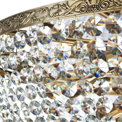 Maytoni DIA890-CL-18-G - Kiinteä kattokruunu PALACE 18xE27/60W/230V