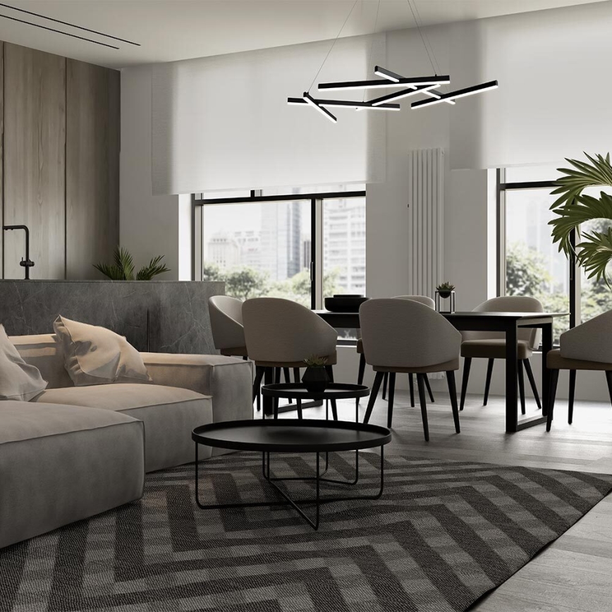 Maytoni MOD016PL-L75B - LED-kattokruunu johdossa LINE LED/79W/230V musta