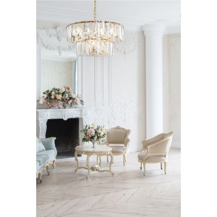 Maytoni MOD043PL-12G - Kattokruunu ketjussa PUNTES 12xE14/40W/230V kulta