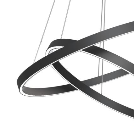 Maytoni MOD058PL-L55B3K - LED-kattokruunu johdossa RIM LED/61W/230V 3000K halkaisija 60 cm musta