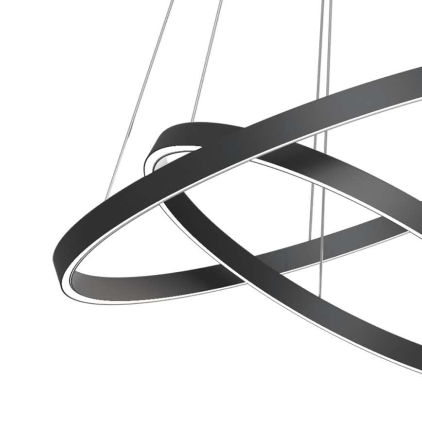 Maytoni MOD058PL-L55B3K - LED-kattokruunu johdossa RIM LED/61W/230V 3000K halkaisija 60 cm musta