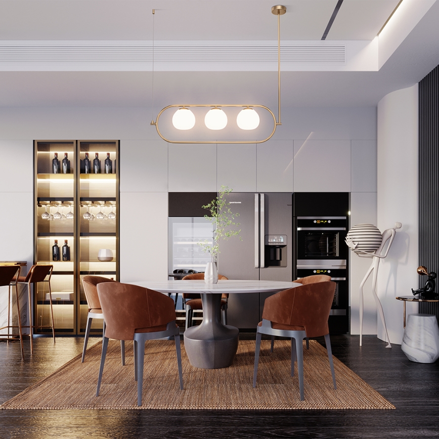 Maytoni MOD221PL-03BS - Riippukattokruunu ERICH 3xE14/40W/230V kupari