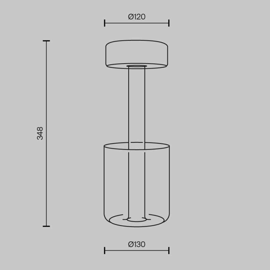 Maytoni MOD229TL-L3B3K3 - LED-säädettävä ladattava kannettava pöytävalaisin LED/3W/5V 2200-4000K 2000 mAh musta/harmaa