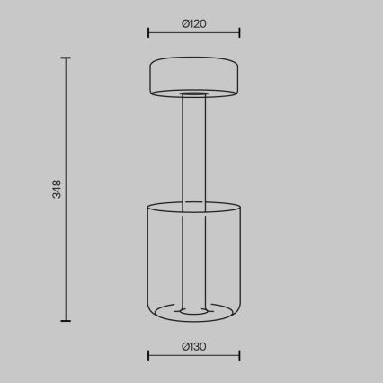 Maytoni MOD229TL-L3W3K1 - LED-säädettävä ladattava kannettava pöytävalaisin LED/3W/5V 2200-4000K 2000 mAh valkoinen/selkeä