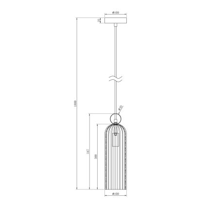 Maytoni MOD302PL-01W - Kattokruunu johdossa ANTIC 1xE14/40W/230V kulta/valkoinen