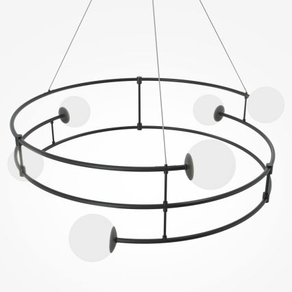 Maytoni MOD317PL-06B - Kattokruunu johdossa BALANCE 6xG9/40W/230V musta