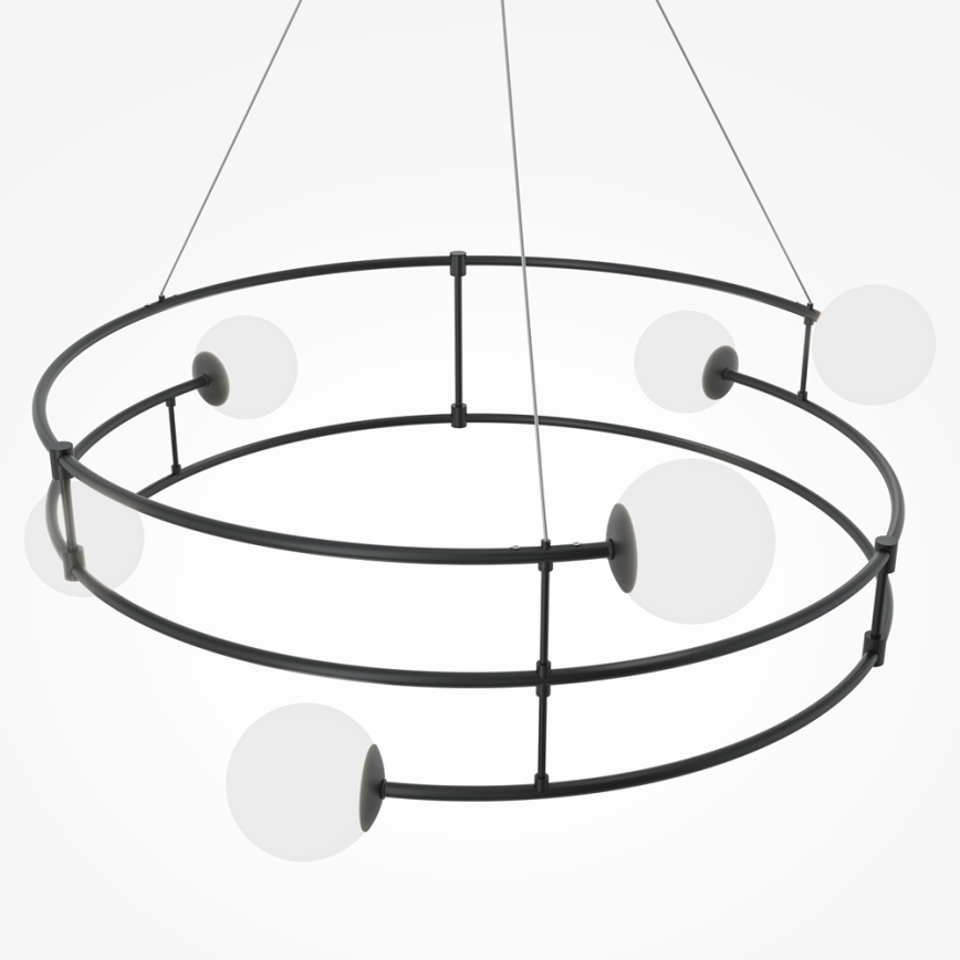 Maytoni MOD317PL-06B - Kattokruunu johdossa BALANCE 6xG9/40W/230V musta