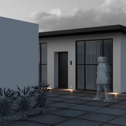 Maytoni O045SL-L3B3K - Upotettu LED-ulkovalo BOSCA LED/3W/230V 3000K IP65 musta