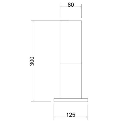 Maytoni O418FL-01B - Ulkovalaisin WILLIS 1xE27/60W/230V 30 cm IP54 musta
