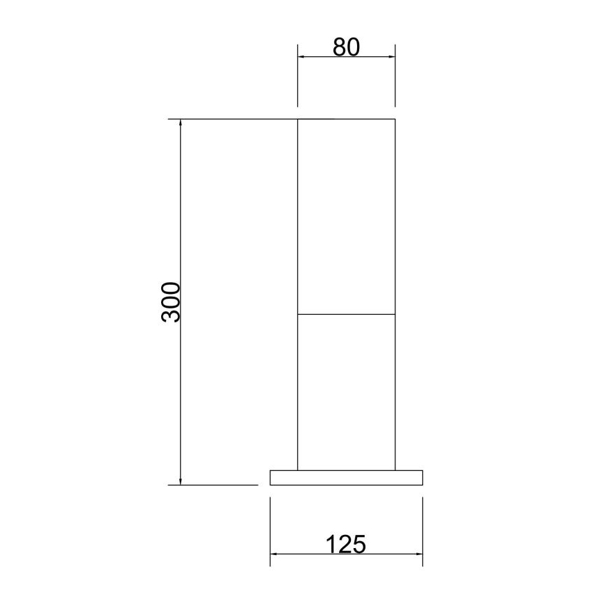 Maytoni O418FL-01B - Ulkovalaisin WILLIS 1xE27/60W/230V 30 cm IP54 musta