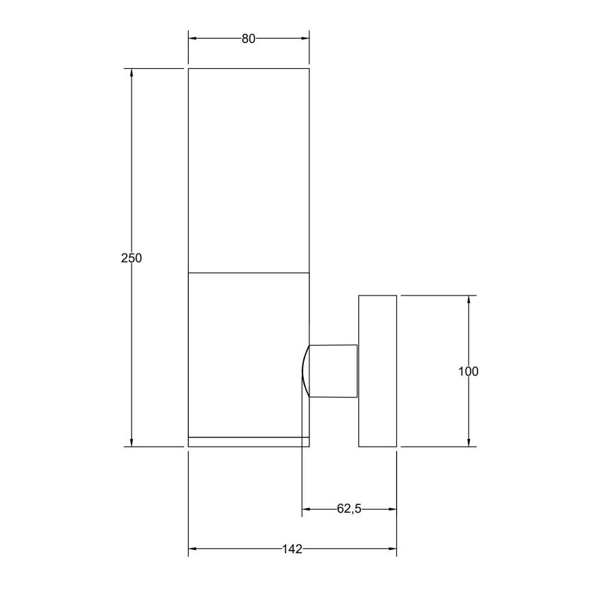 Maytoni O418WL-01GR - Ulkoseinävalaisin WILLIS 1xE27/60W/230V IP54 antrasiitti