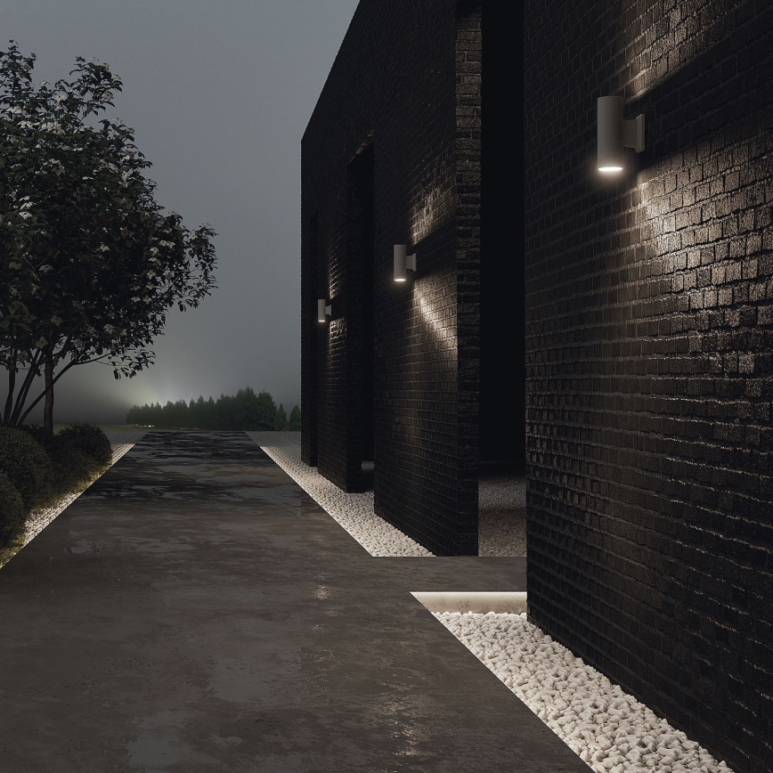 Maytoni O574WL-02GR - Ulkoseinävalaisin BOWERY 2xGU10/50W/230V IP54 antrasiitti