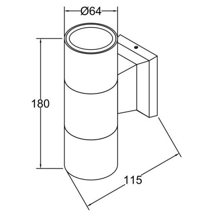 Maytoni O574WL-02GR - Ulkoseinävalaisin BOWERY 2xGU10/50W/230V IP54 antrasiitti