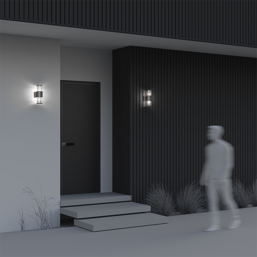 Maytoni O576WL-02GR - Ulkoseinävalaisin BRONX 2xE27/60W/230V IP54 antrasiitti