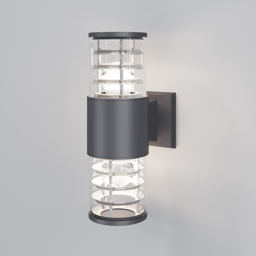 Maytoni O576WL-02GR - Ulkoseinävalaisin BRONX 2xE27/60W/230V IP54 antrasiitti