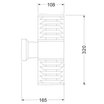 Maytoni O576WL-02GR - Ulkoseinävalaisin BRONX 2xE27/60W/230V IP54 antrasiitti