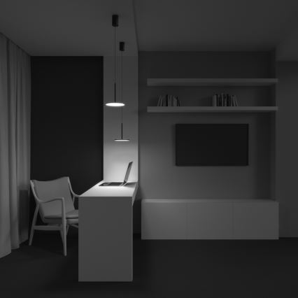 Maytoni P076PL-L12W3K-B - LED-kattokruunu johdossa PLATO LED/12W/230V 3000K musta