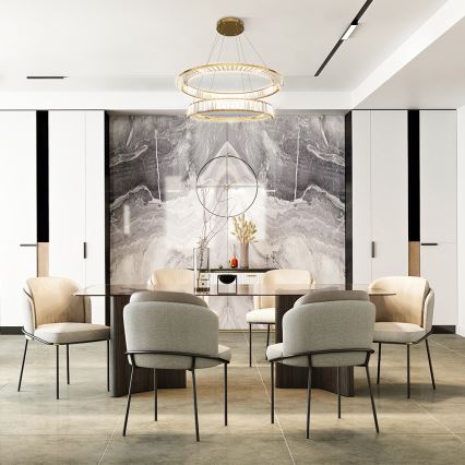 Maytoni P097PL-L90G4K - LED-riippuvalaisin kaapelilla KRONE LED/90W/230V CRI 90, halkaisija 102 cm, kullanvärinen