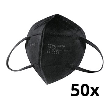 Media Sanex Respirator FFP2 NR / KN95 Musta 50kpl