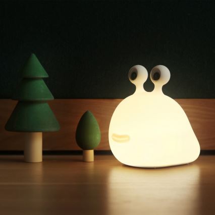 MegaLight - LED RGB Himmennettävä ladattava lasten kosketus lamppu MOMO MOON LED/5V