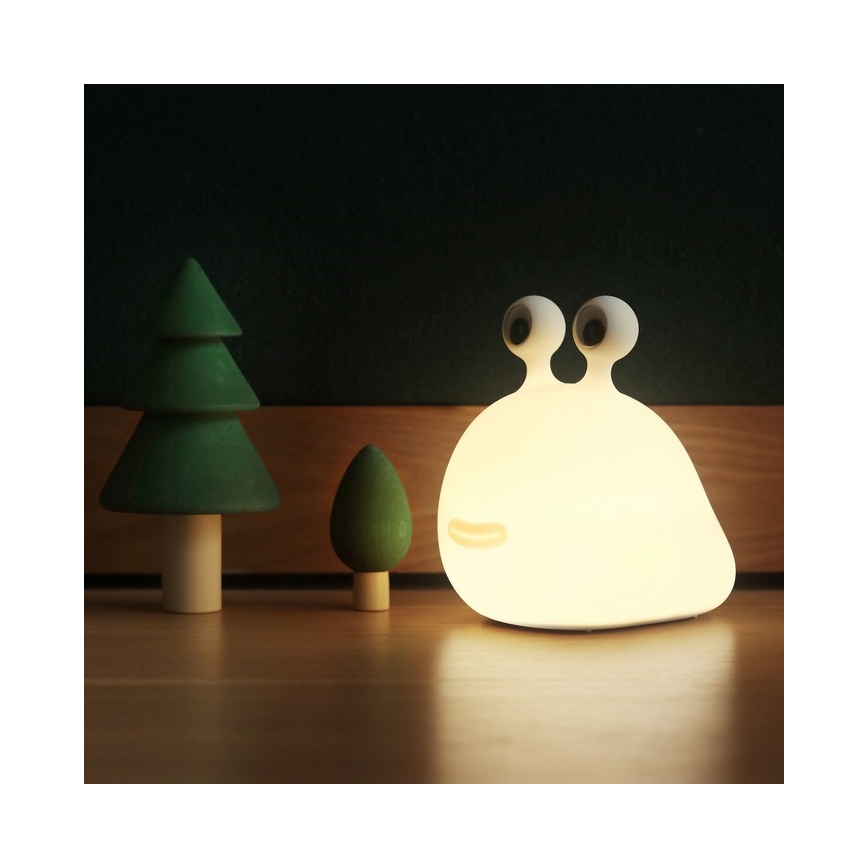 MegaLight - LED RGB Himmennettävä ladattava lasten kosketus lamppu MOMO MOON LED/5V